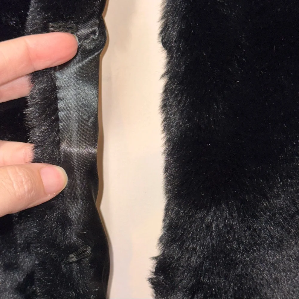 Black Synthetic Fur Vest Nordstrom Rack Large